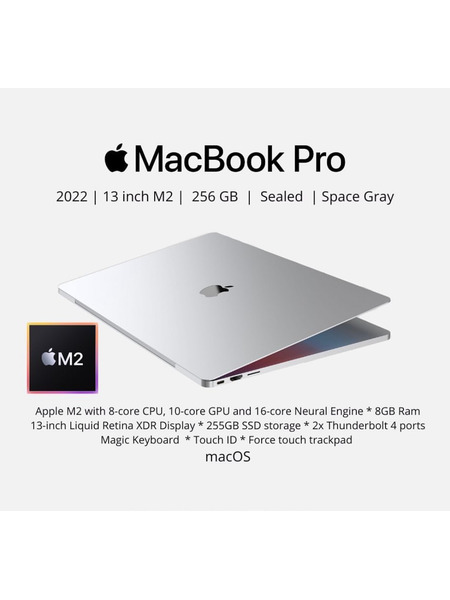 MacBook Pro 13,3" M2 8GB/256GB 8CPU/10GPU Space Gray (MNEH3)) APPLE, фото